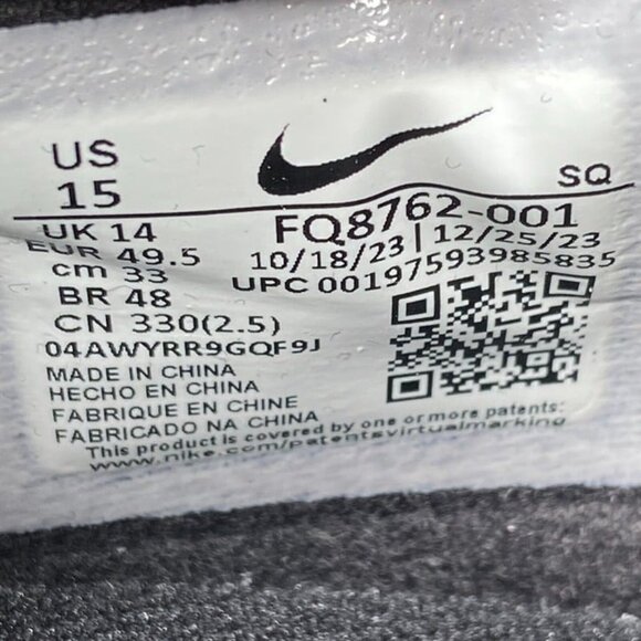 Nike Field General '82 SP Size 15 Men Sneakers Black White FQ8762-001 - Picture 8 of 9